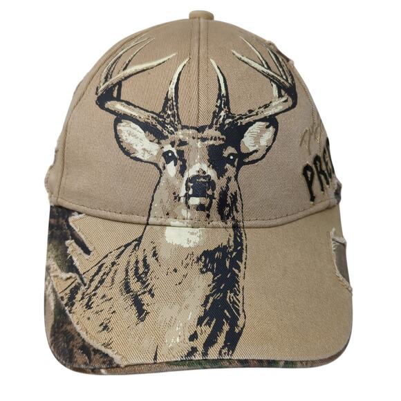 Deer Predator Strapback Baseball Cap Brown OS Adjustable Embroidered Buck Wear - Picture 1 of 9